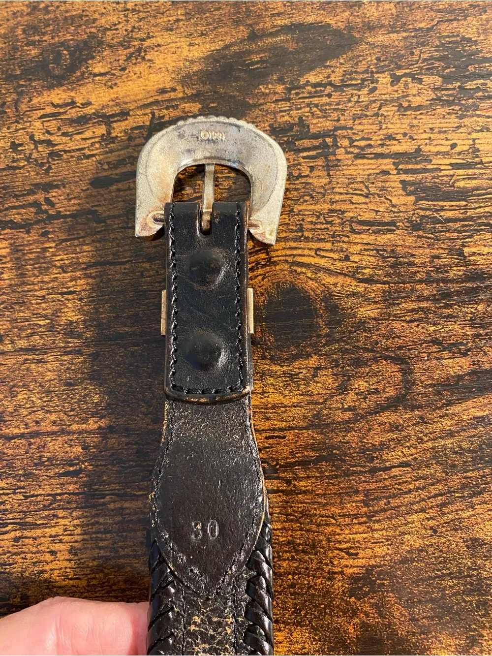 Beaded Leather Belt
